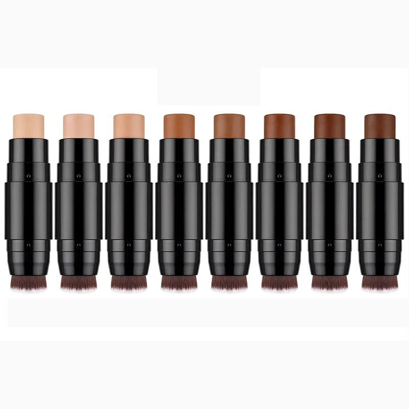 Custom Logo Waterproof Matte Vegan Cream Blush Bronzer Contour Makeup Stick Moisturizing Private Label Contour Stick With Brush