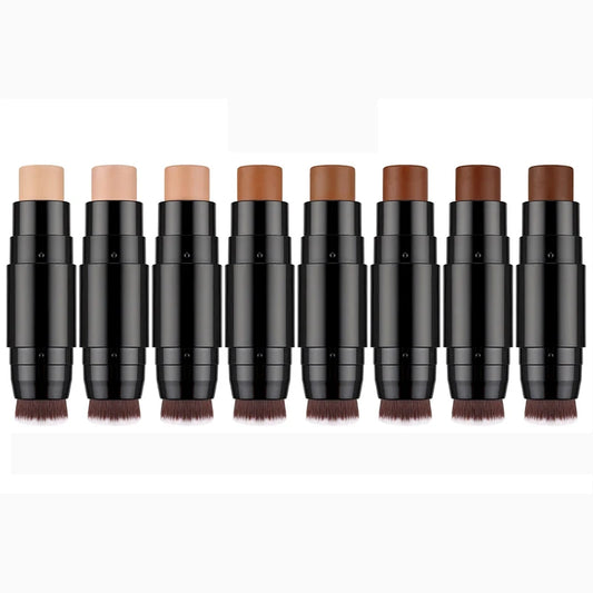 Custom Logo Waterproof Matte Vegan Cream Blush Bronzer Contour Makeup Stick Moisturizing Private Label Contour Stick With Brush