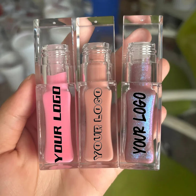 Custom Own Colors High Pigment Shiny Glossy Vegan Moisturizing Nude Lipgloss Private Label Liquid Lipgloss Lip Cream