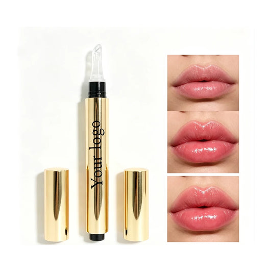 Custom Plumping Gloss Liquid Lip Plumper Extreme Natural Volume Hyaluronic Moisturizing Lip Maximizer Enhancer