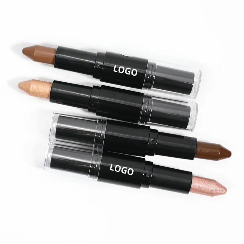 Custom Private Label Double Ended Waterproof Vegan Bronzer Makeup Full Coverage Concealer Foundation Contour Stick