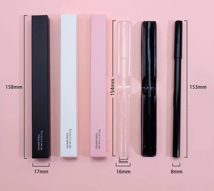 Custom Private Label Eye Makeup 5 Colors Smooth Lasting Waterproof Eyeliner Pencil with Sharpener