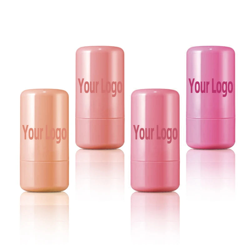 Custom Vegan Cruelty Free Mineral Jelly Lip Cheek Stain Long Lasting Waterproof Hydrating Lip Blush Tint Travel ODM Private
