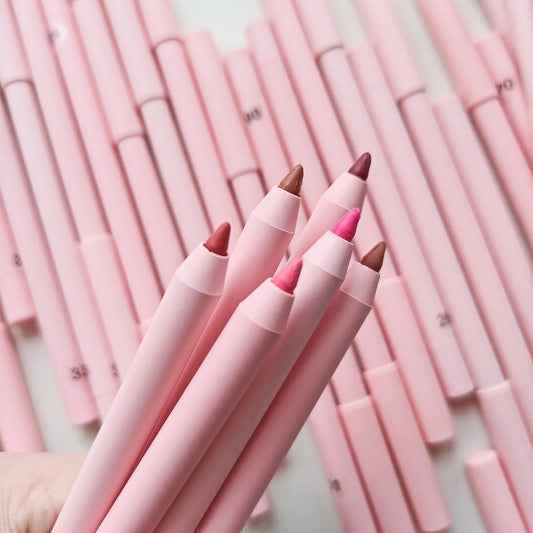 Custom Your Label Luxury Smooth Lipliner Pencil Pink Vegan Long Lasting Waterproof High Pigment Creamy Lip Liner Private Label