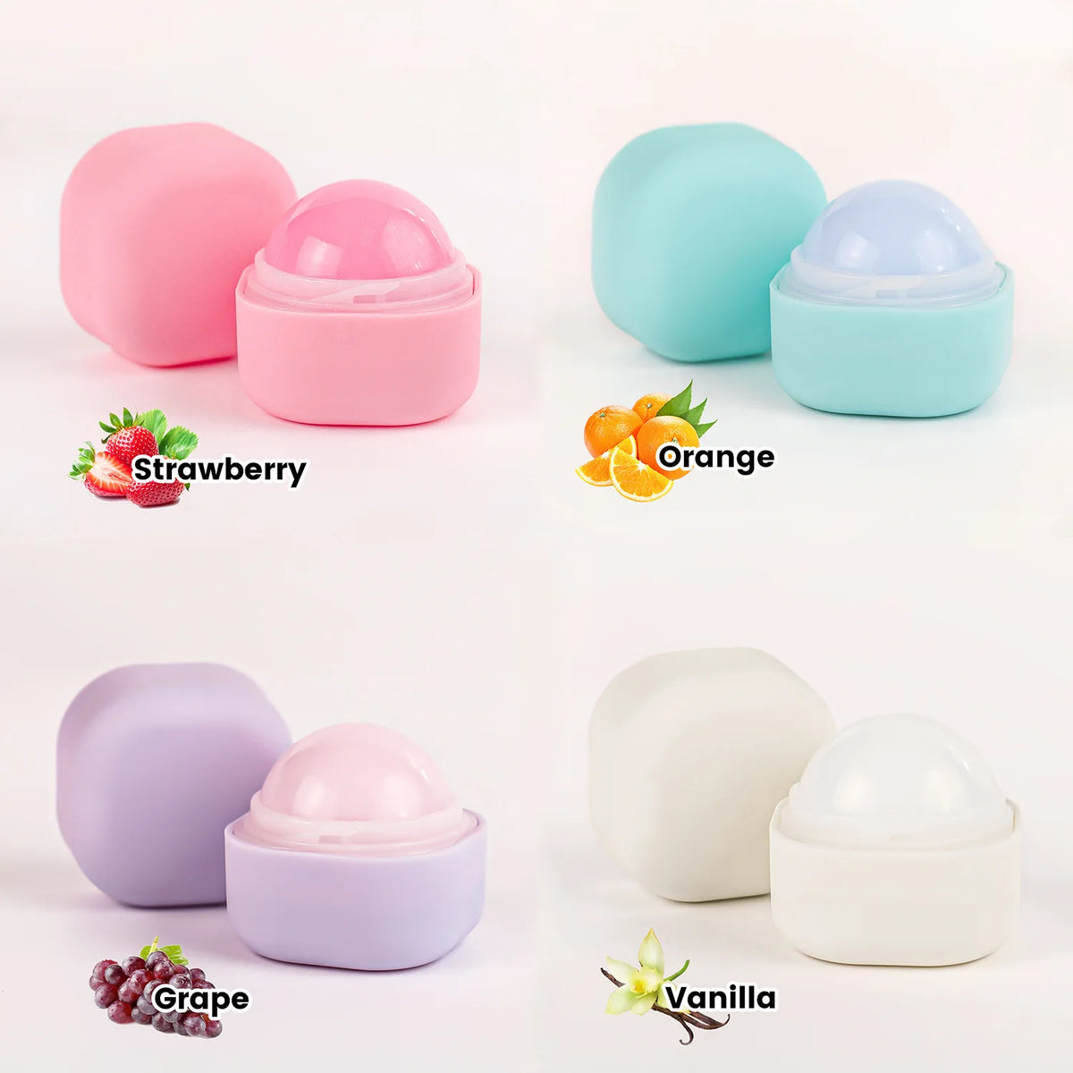 Custom Your Own Logo Macaron Natural Lip Care Balm Cruelty Free Vegan Private Label Fruit Flavor Lip Balm