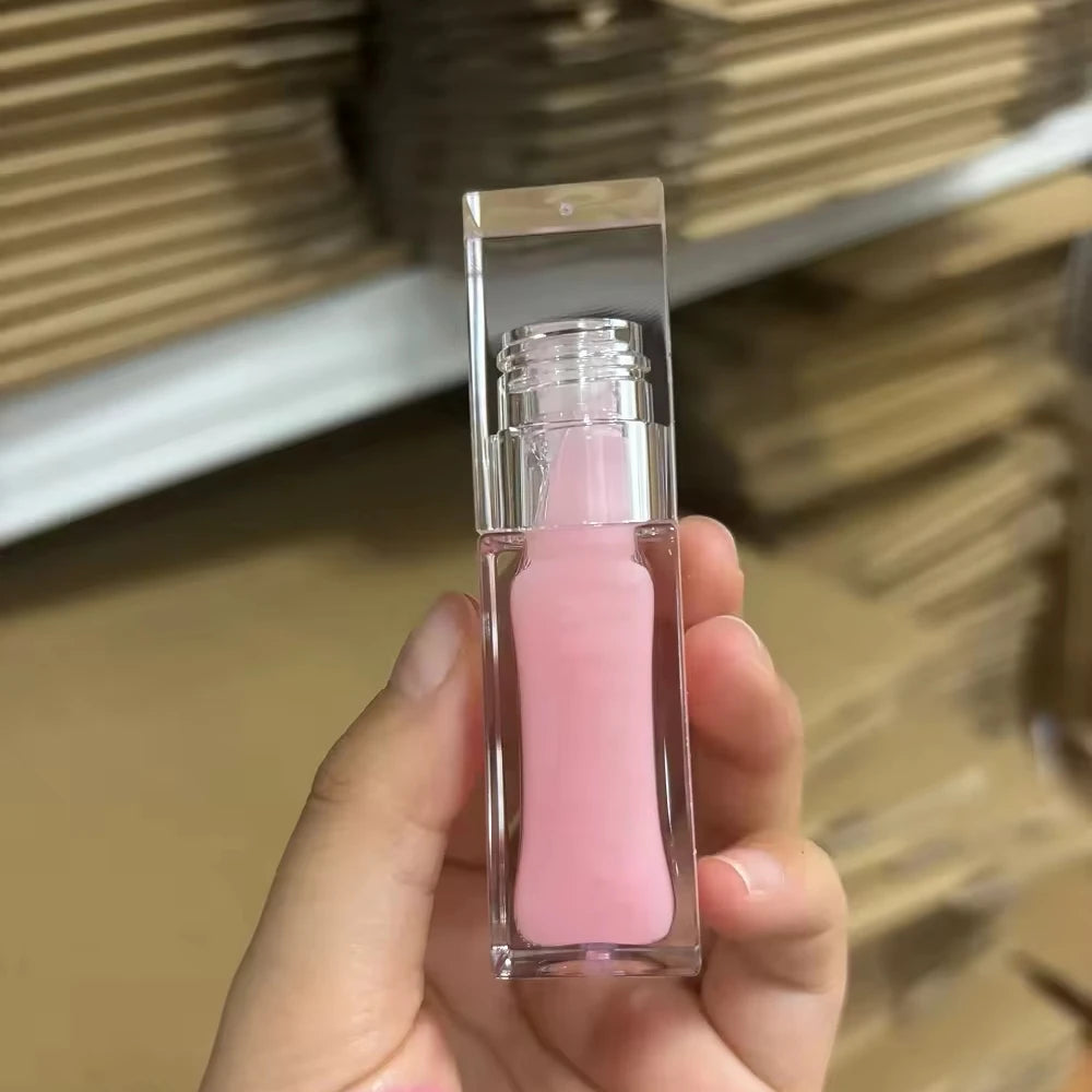 Custom logo Moisturizing Big Brush Lip Oil Plumping Gloss Vitamin E Private Label Lip Oil Strawberry Vegan Watermelon Lip Oil