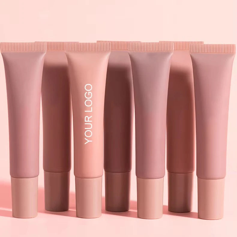 Custom logo Private Label Vegan Moisturizing Lip Balm Lipgloss Soft Squeeze Bottles Tinted Lipgloss Lipstain Makeup
