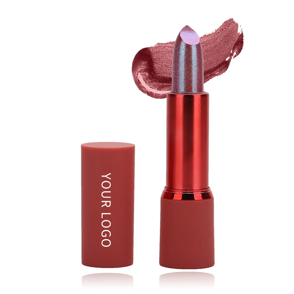 Custom logo pink Lip Stick Wholesale Carving Long Lasting Moisturizing Magnetic Creamy Matte Lipstick