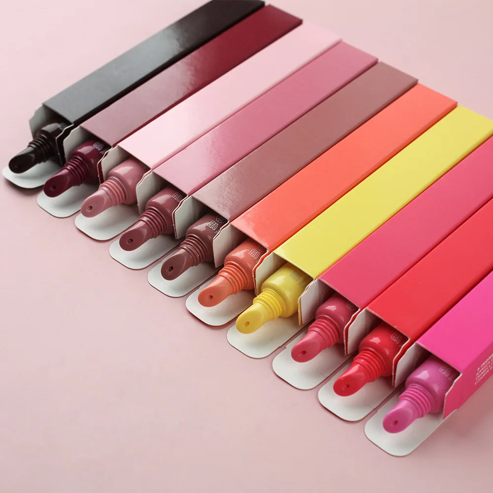 Customize Your logo Private Label Peptide Lip Gloss Hydrating Moisturizing Lip Gloss Liquid Lipstick Lip Balm