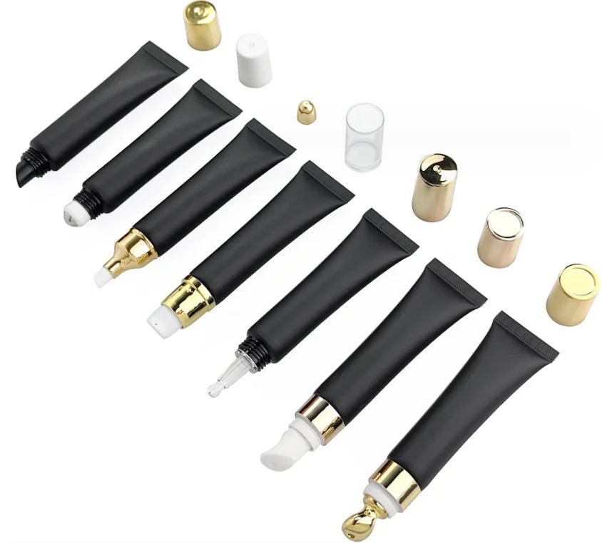 Customized Cosmetics Empty 15Ml Lip Balm Packaging Lipgloss Squeeze Tube Plastic White Lip Gloss Tube