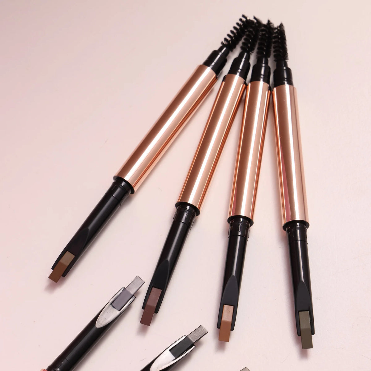 Customized Logo Machete Eyebrow Pencil Waterproof Long Lasting 8 Colors Makeup Gold Brow Pencil