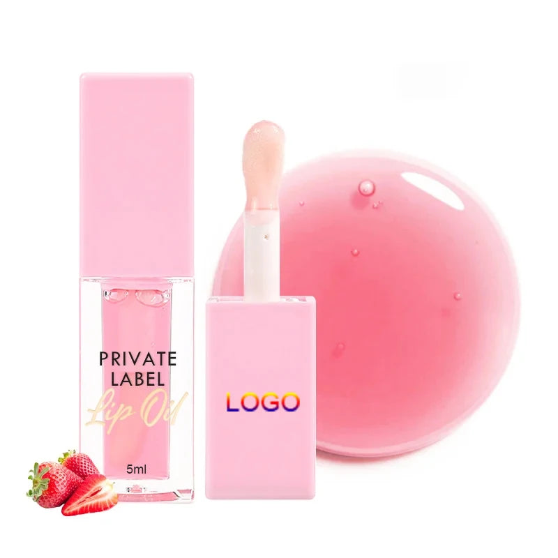 Customized logo Color Changing PH Tinted Lip Oil Gloss 45 Colors Vegan Hydrating Fruit Flavor Vitamin-E Pink Lip Oil