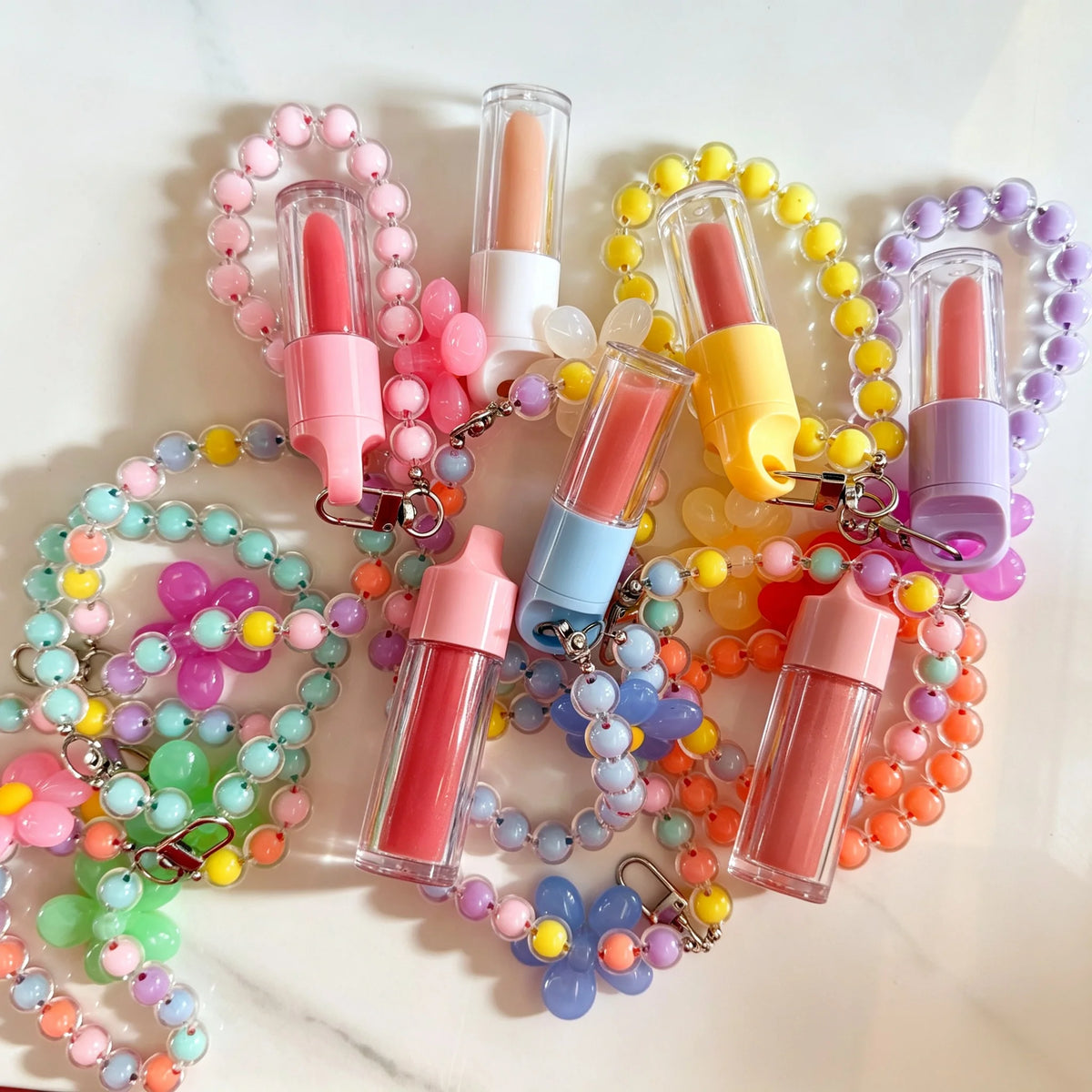 Cute Keychain Tube Lipgloss Lipstick Cosmetics Vendors Private Label Hydrating Lip Gloss Nude Clear Glossy Shimmer Lipgloss