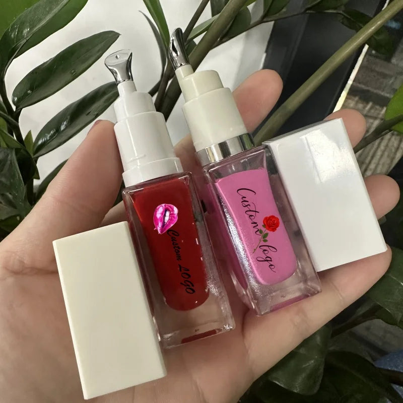 DIY Colors Lip Gloss Glass Bottle High Pigmented Long Lasting Moisturizing Glossy Matte Lip Gloss Private Label