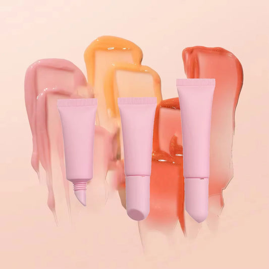 DIY Pink White Squeeze Tube Lipgloss Cruelty Free Vegan Glossy Ligloss Customized Logo Moisturizing Clear Lip Gloss