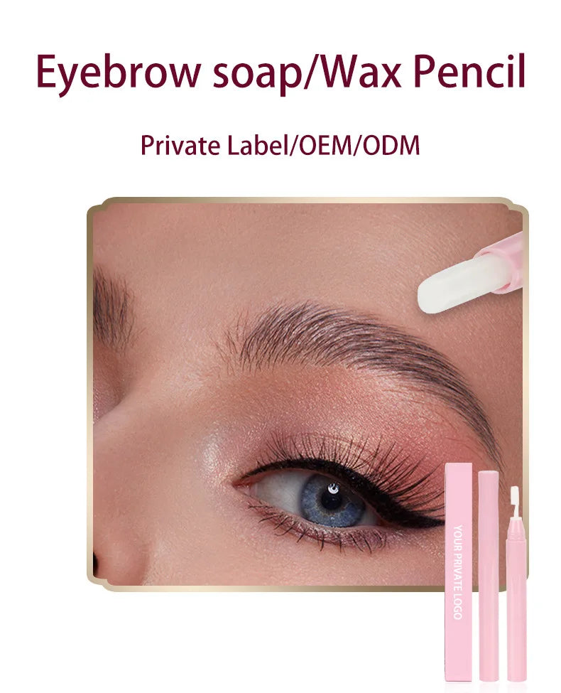 Eyebrow Wax Pen Waterproof Long Lasting Brow Soap Pen Freeze Styling Eyebrow Balm Pencil Vegan Eyebrow Gel Soap for Brow Shaping