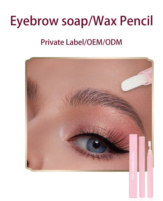 Eyebrow Wax Pen Waterproof Long Lasting Brow Soap Pen Freeze Styling Eyebrow Balm Pencil Vegan Eyebrow Gel Soap for Brow Shaping