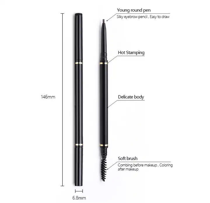 [ Your Private Label ] Custom Label Eyebrow Pencils Slim Waterproof Eyebrow Pencil Waterproof Thin Eye Brow Pencil