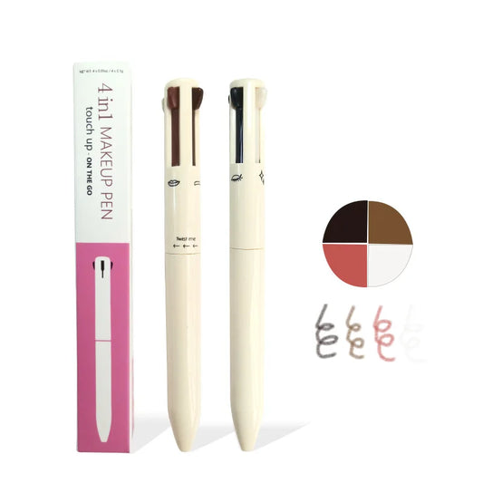 Factory Price New Design Oem up 4 in 1 Makeup Pen for Eyebrow Eyeliner Lipliner