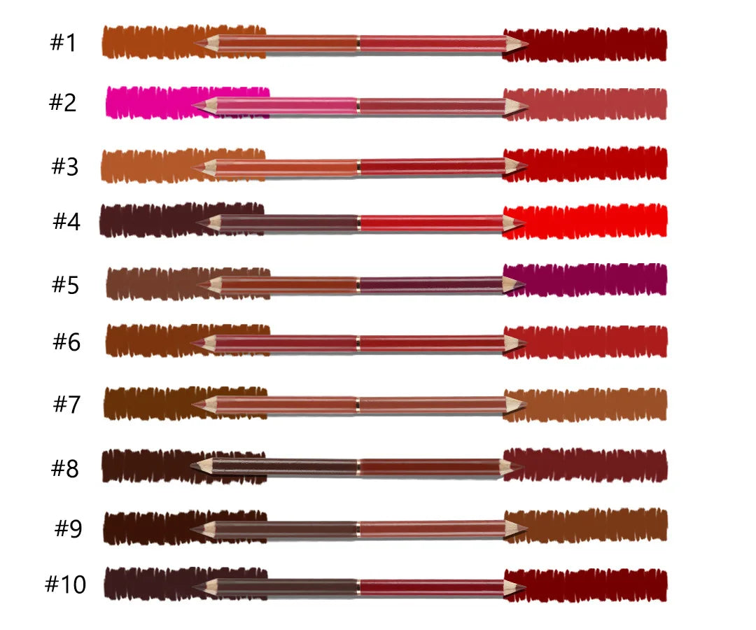 2 in 1 double ended brown lip liner creamy matte lipliner pencil nude lip liners