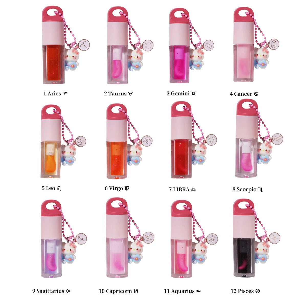 Color-changing lip oil with keychain