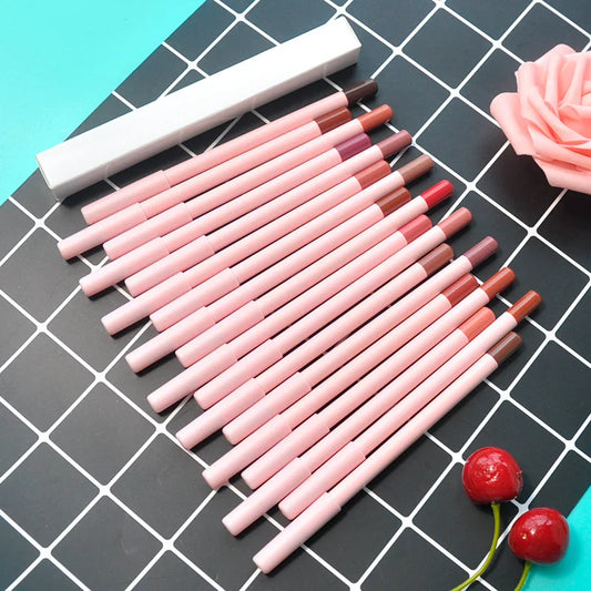 professional 18-color matte waterproof lip liner premium makeup cosmetics