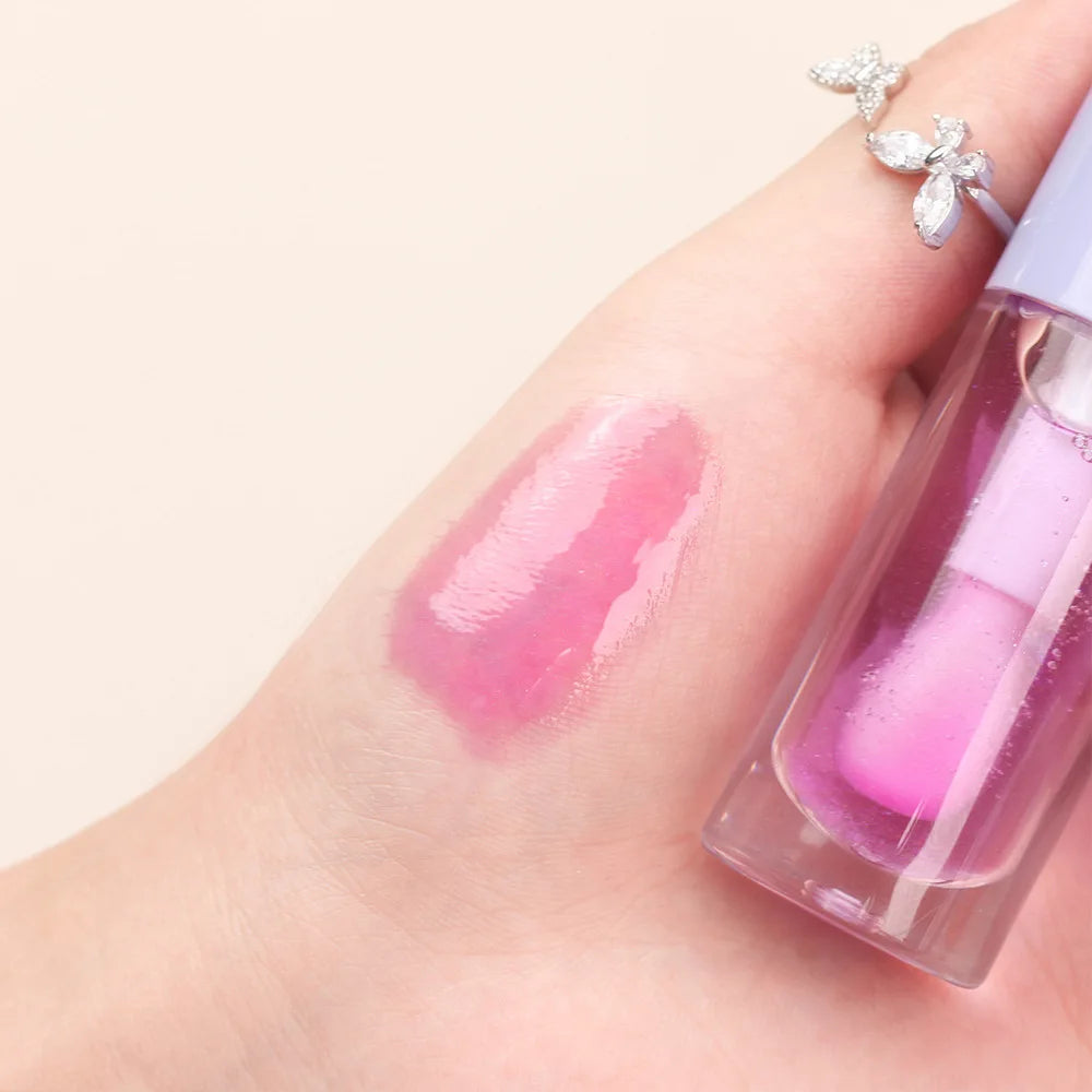 new arrival round tube 4 colors large head color changing blush oil non-sticky fine shimmer liquid blush oil
