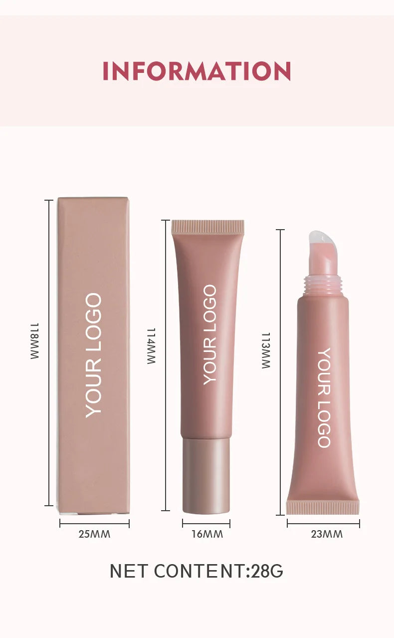 vegan squeeze tube shining lips lipgloss hydrating smooth shimmer glossy lip gloss