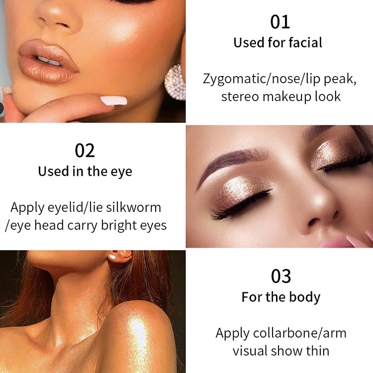 high pigment loose powder shimmer pigment highlighter makeup long lasting glitter loose powder