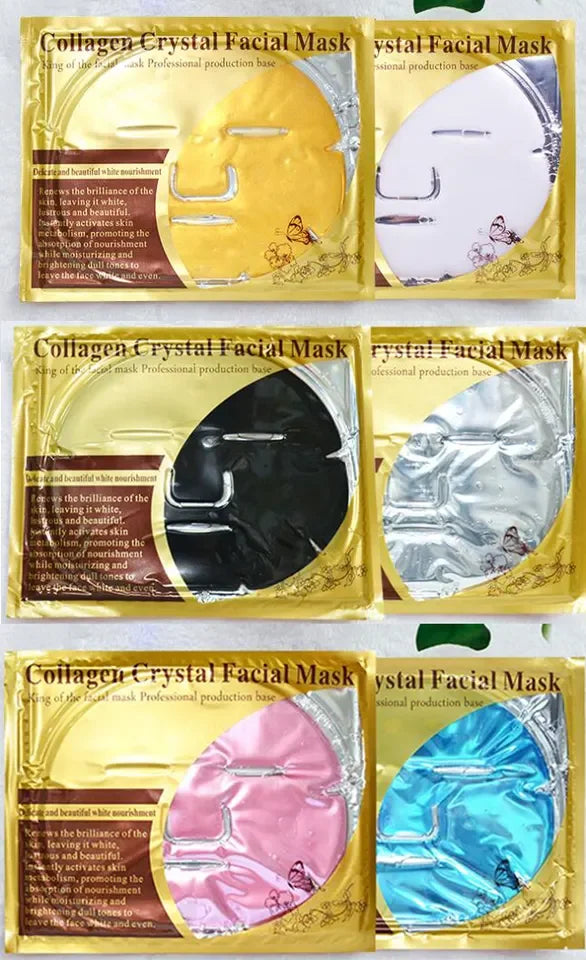 24k gold bio collagen organic jelly face sheet mask crystal facial mask skin care golden beauty masks