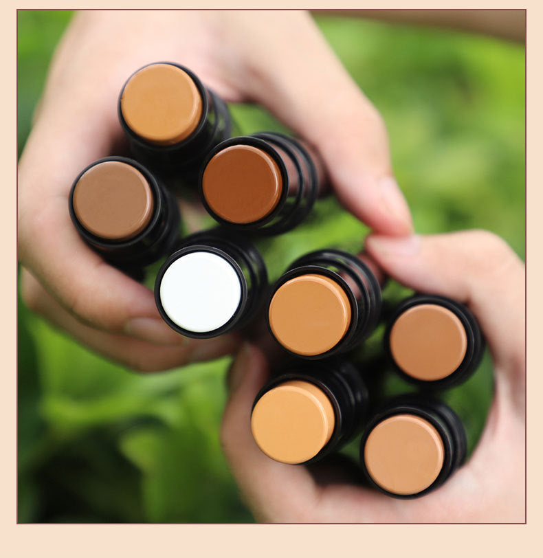 matte full coverage concealer stick 2 in 1 contour concealer stick with brush concealer foundation stick
