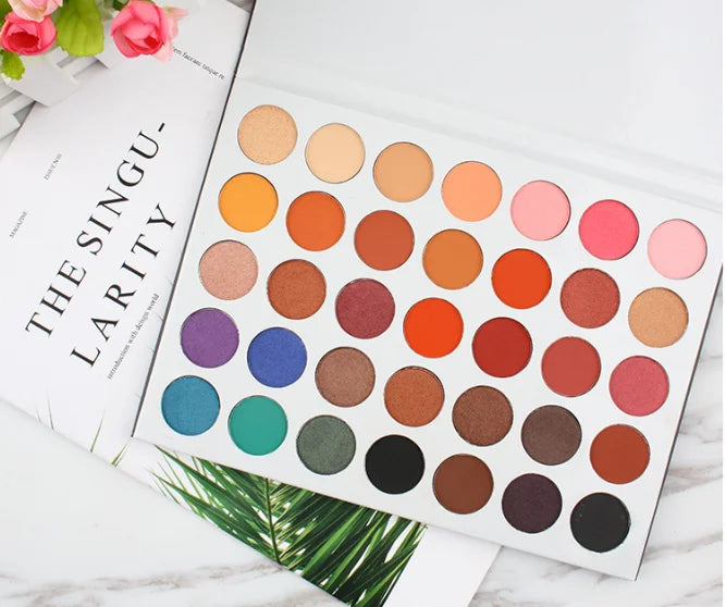 35-color matte glitter eyeshadow palette