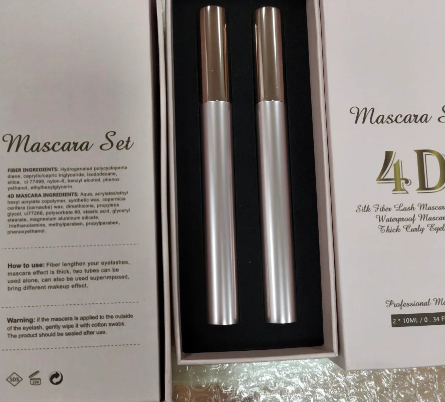 eye professional makeup silk fiber lash long lasting thick eyelash extension waterproof mascara set