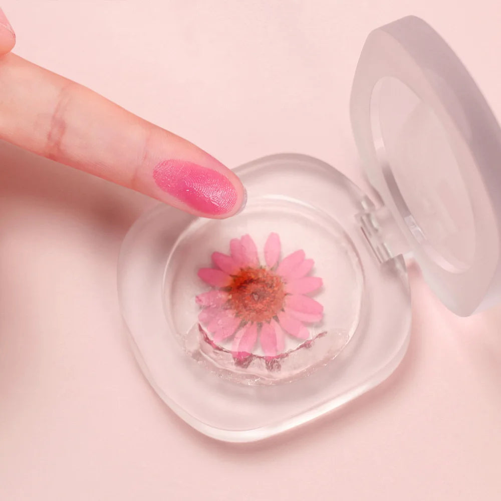 fashion style multi colors flower transparent lip cheek dual use moisturizing jelly blush cream color changing blush
