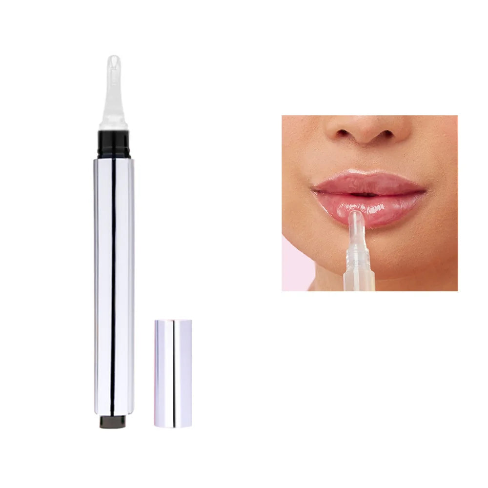 Clear glitter lip plumper oil