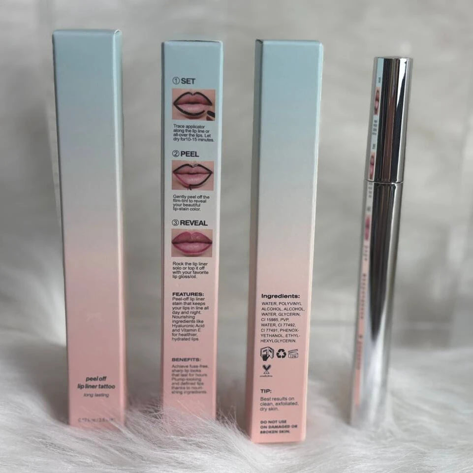 Peel-off liquid lip liner