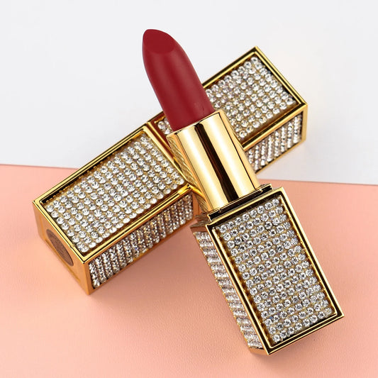 14colors diamond lipstick tube waterproof matte lip stick longlasting lipsticks makeup