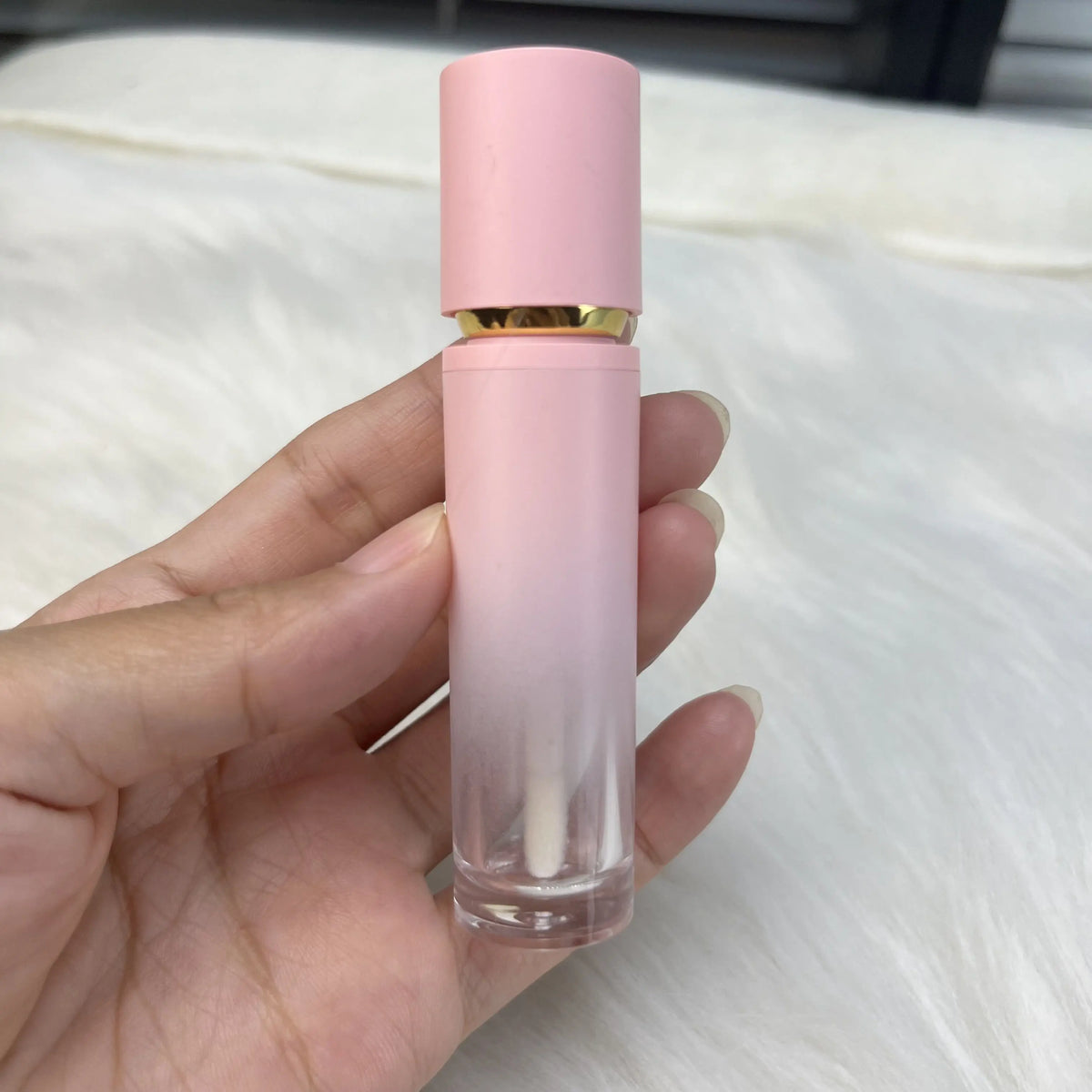 empty 6ml pink black white frosted lipgloss tube liquid concealer blush highlighter bottle wand lip gloss tubes