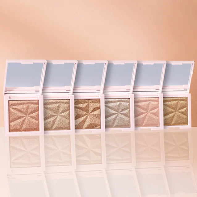vegan cruelty-free shimmer makeup highlighter pink palette bronzer face cosmetics diamond sparkling highlighter