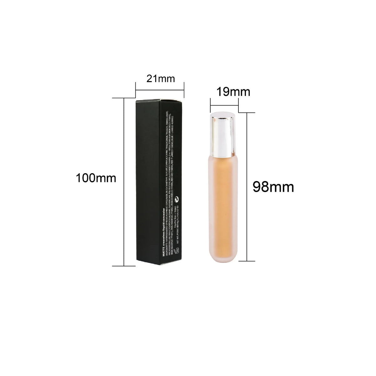6 colors long-lasting cruelty free matte liquid concealer with brush face makeup full coverage concealer