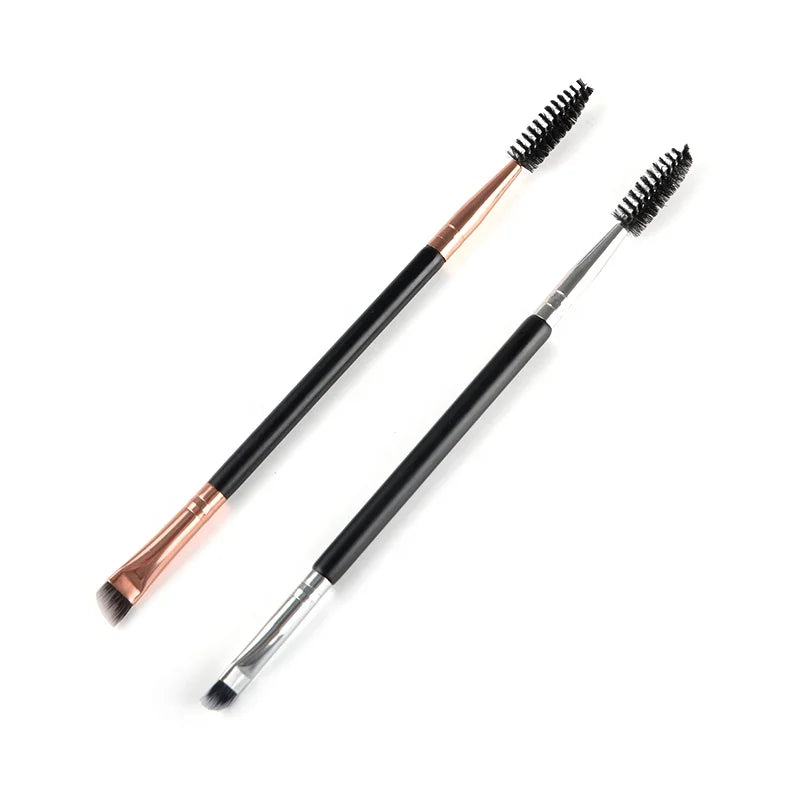 professional single dual-ended angled eyebrow eyelash brushes set eye shadow concealer eye region makeup tools