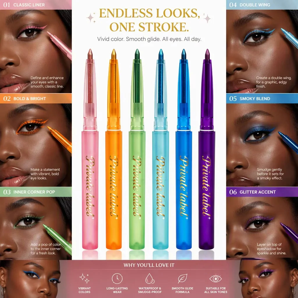 Chameleon mineral eyeliner pencil matte glitter