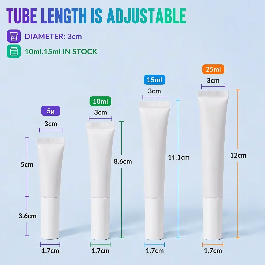 Empty cosmetic tube with zinc alloy applicator