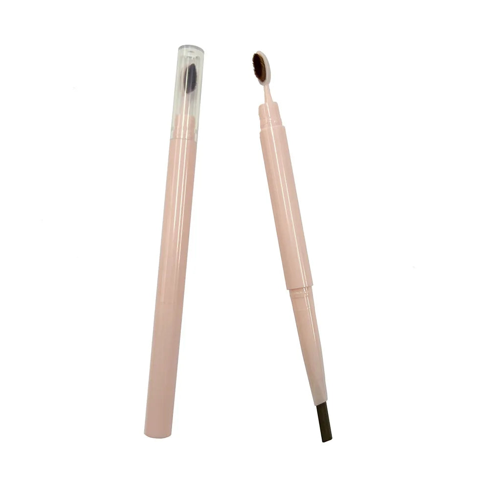new out waterproof 6 colors double-head eyebrow pencil smooth eyebrow makeup pencil with brush