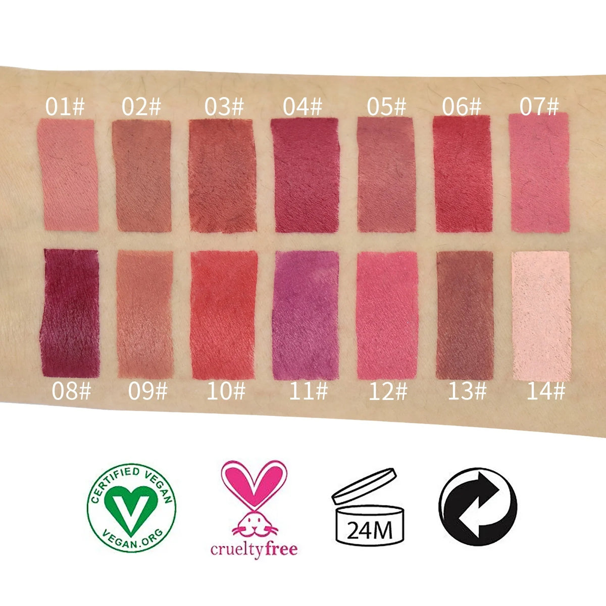 14colors diamond lipstick tube waterproof matte lip stick longlasting lipsticks makeup