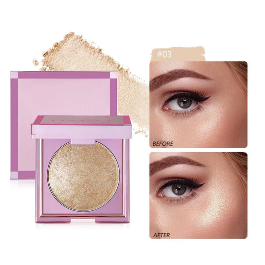 high quality face makeup 8 colors smooth long lasting diamond shine shimmer vegan highlighter palette
