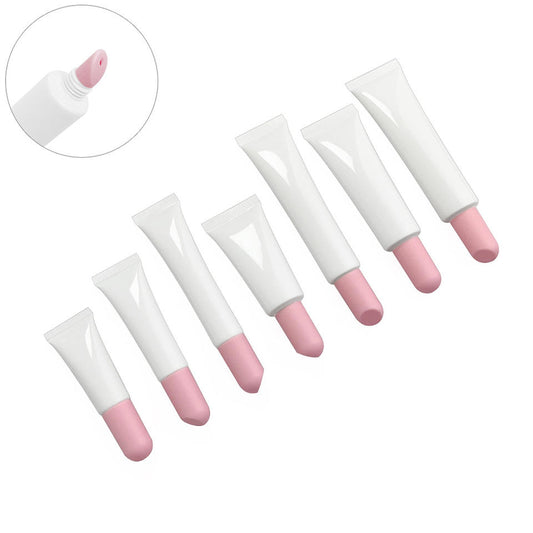 10ml 15ml 20ml empty pink white lip gloss squeeze tube lip balm oil container soft tube makeup package squeeze lip gloss