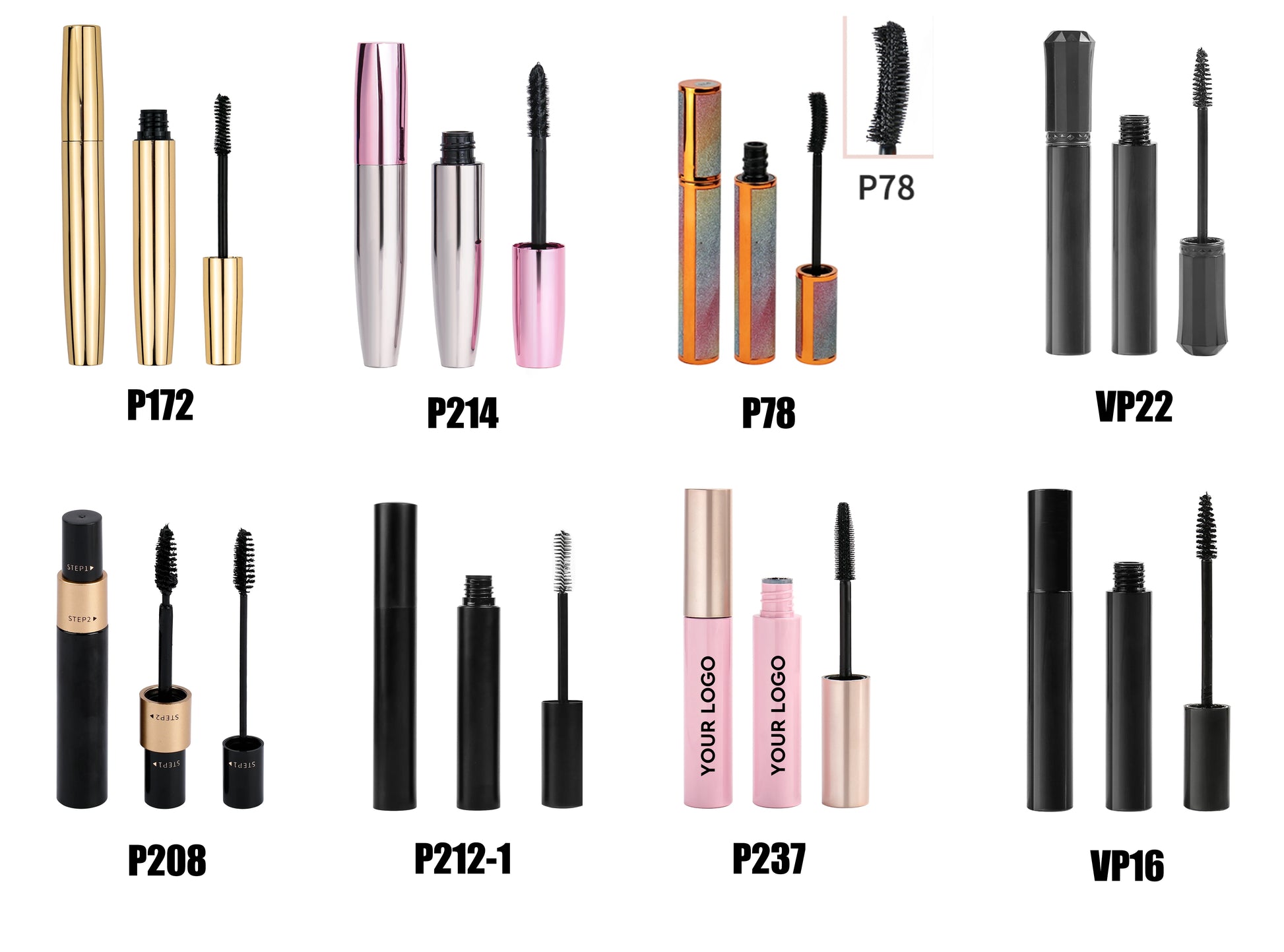Waterproof liquid mascara 6 colors