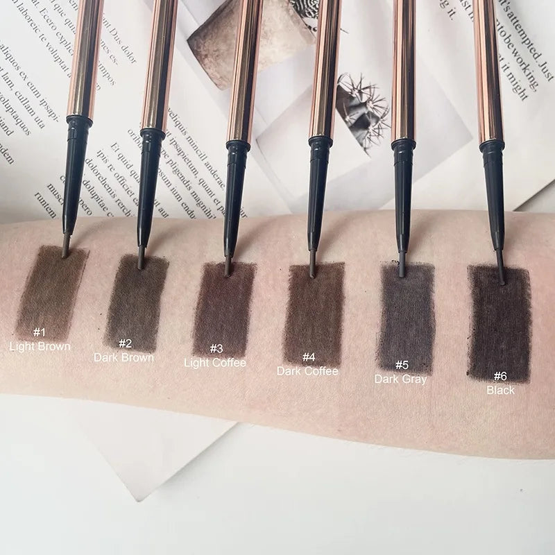 professional vegan waterproof 6-color long wearing eyebrow pencil eyebrow makeup pen vegan eyes makeup