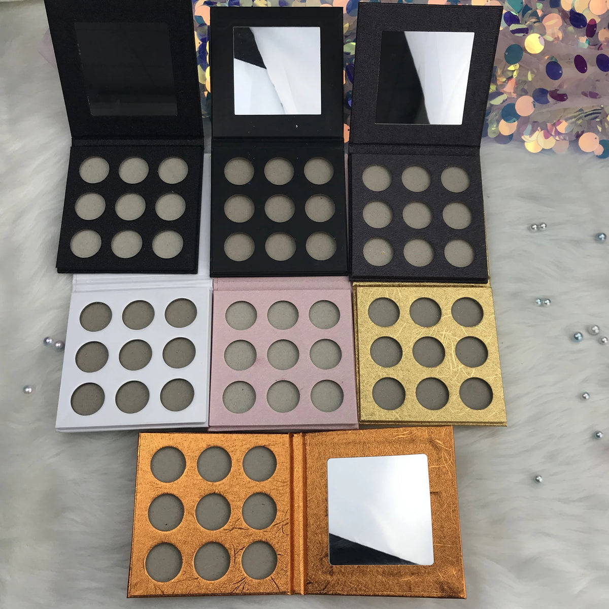DIY 9 color matte shimmer eyeshadow palette